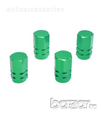 3000045284 Комплект капачки за вентил 4бр  Autoexpress ,Зелени,За гуми напомпани с Азот