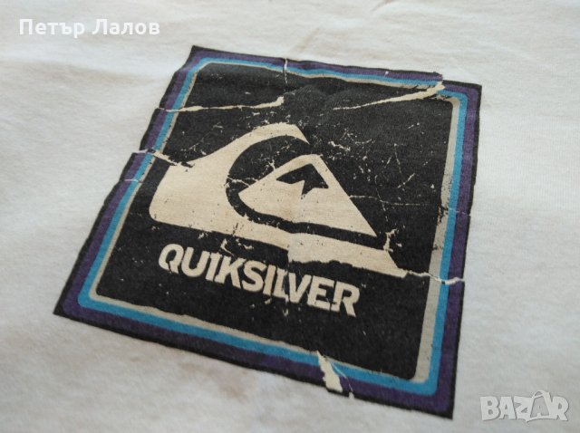 Намалена Quiksilver тениска с къс ръкав бяла, снимка 4 - Тениски - 11004061