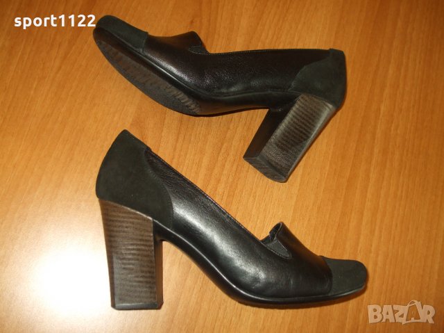 N37,5 Мегияс естествена кожа дамски обувки, снимка 3 - Дамски обувки на ток - 25093593