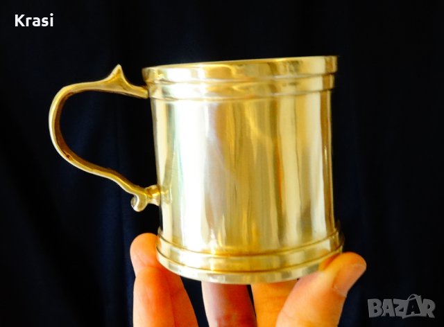  Масивни бронзови чаши 200 мл.,плюс стъклена чаша. , снимка 6 - Антикварни и старинни предмети - 24836414