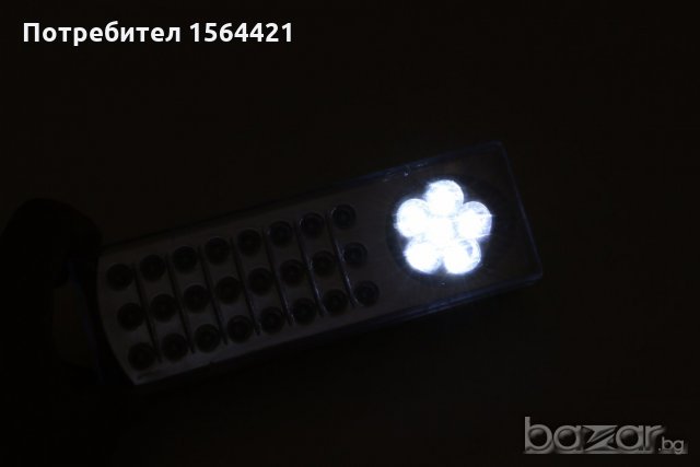Аварийна лампа, нова, немска, 24 + 6 светодиода, 4 V 1.2 Ah , снимка 3 - Лед осветление - 18887835