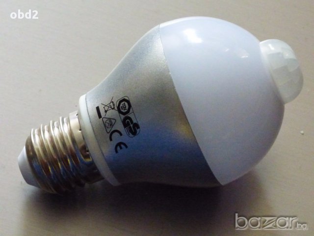 LED 6W лампа с инфрачервен сензор за движение и сензор за светлина, снимка 5 - Осветление - 8333245