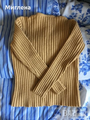 Пуловер цвят горчица, снимка 2 - Блузи с дълъг ръкав и пуловери - 25226708