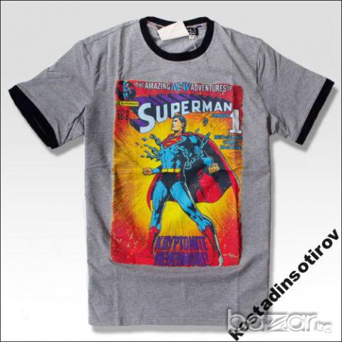 ANDREW MACKENZIE GREY SUPERMAN Мъжка Тениска size 50 (M / L), снимка 2 - Тениски - 6838966