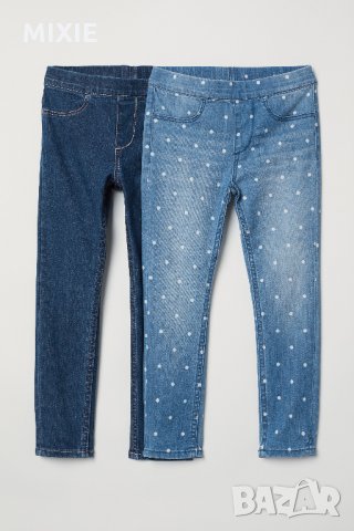 Намалени! Нови детски дънкови клинове H&M, комплект от 2 бр., снимка 1 - Панталони и долнища за бебе - 25879266