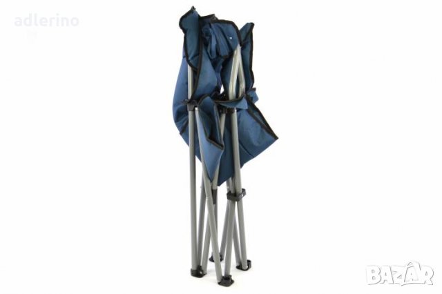 Рибарски стол, сгъваем стол, пикник стол, къмпинг стол, тъмно синьо - 160 кг - екстра стабилен, снимка 10 - Къмпинг мебели - 25046769