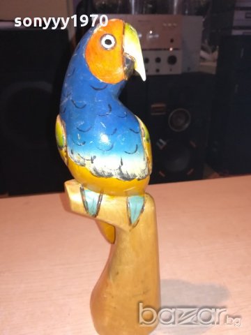 ретро колекция-папагал-дърво/лак-33х10см-внос франция, снимка 7 - Антикварни и старинни предмети - 20245035