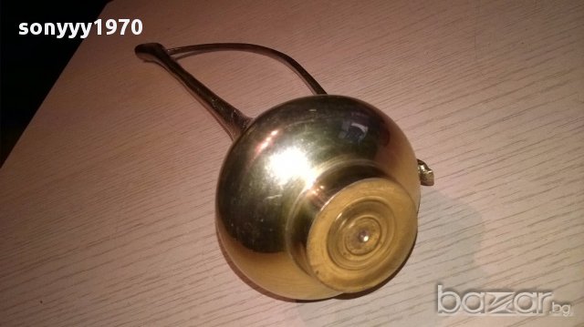 Кана/ваза-та на малкия мук 35/7см мед/месинг-внос швеицария, снимка 2 - Антикварни и старинни предмети - 14530686