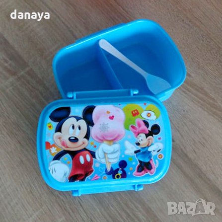 Детска кутия за обяд с лъжичка Disney кутия за храна с 2 отделения, снимка 6 - Органайзери - 23096289