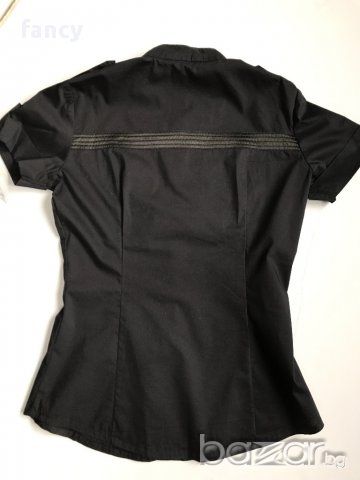 Вталена риза с къс ръкав, снимка 3 - Ризи - 18418438
