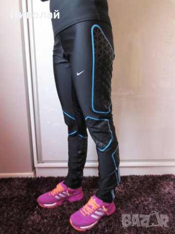 Nike Dri-Fit Running Long Tights L Black-Blue, снимка 15 - Клинове - 19065620