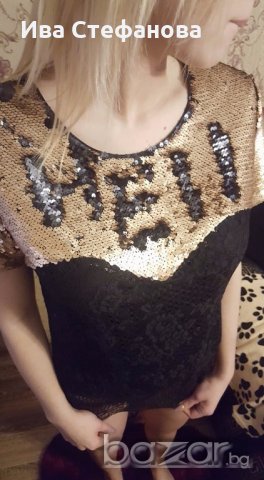 Нов парти елегантен  топ M размер дантела и пайети , снимка 2 - Корсети, бюстиета, топове - 19916893