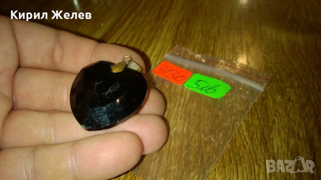 Винтидж медальон висулка стъкло кристал -274 старо, снимка 2 - Колекции - 23981564