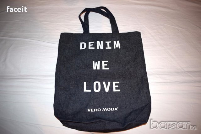 Vero Moda - DENIM - 100% Оригинална дамска чанта / Веро Мода / Деним / Чантичка / Ръчна / Раменна , снимка 2 - Чанти - 17213619