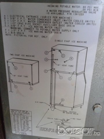  За риба,колбасарски цехове,хлебозаводи,и други ледогенератори на гранули без бин  лед за магазини з, снимка 4 - Други машини и части - 7725272