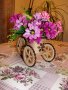 Декоративно колело триколка, велосипед с цветя за декорация, декор, украса за дома, снимка 8
