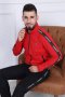 Мъжки спортен екип Lacosta червен, снимка 1 - Спортни дрехи, екипи - 25888193