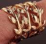 Шармантен пръстен размер 18.5 от 14к попълнено злато 15 лв
