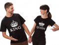 СВЕТИ ВАЛЕНТИН ЗА ВЛЮБЕНИ! KING & QUEEN LOVE блузи с дълъг ръкав! Поръчай модел С ТВОЯ ИДЕЯ!, снимка 4