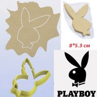 Плейбой заек playboy пластмасов резец форма фондан тесто бисквитки, снимка 1 - Форми - 26133912