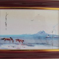 Серия малки традиционни картини живопис в рамка- Монголия, снимка 8 - Други ценни предмети - 25853564