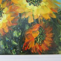 Автентична картина "Слънчогледите", снимка 4 - Картини - 24806069