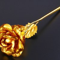 Елегантна роза с 24К златно покритие 8 лв., снимка 4 - Декорация за дома - 19524458