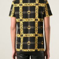 MOSCHINO BELT GOLD LOGO PRINT Мъжка Тениска size S, снимка 3 - Тениски - 12858468