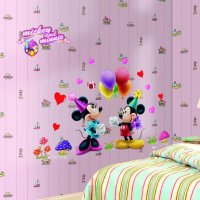Мики и Мини Маус на Парти с балони стикер лепенка за стена мебел детска стая, снимка 2 - Други - 21682055