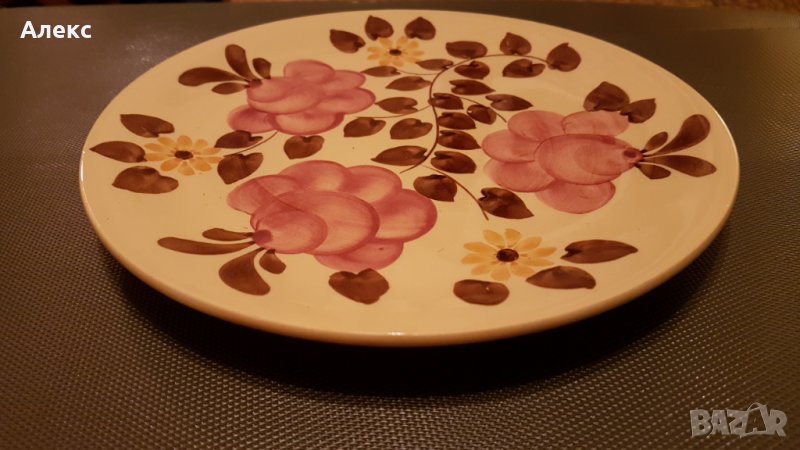 Рисувана керамична чиния, за стена–Отлична!, снимка 1