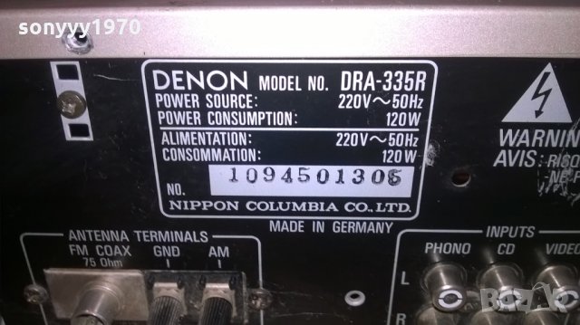 denon dra-335r-made in germany-за ремонт/части-внос швеицария, снимка 16 - Ресийвъри, усилватели, смесителни пултове - 23812512