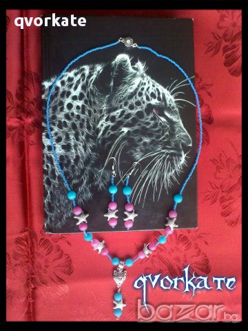 Колие и обеци Ягуар, снимка 2 - Бижутерийни комплекти - 9140467