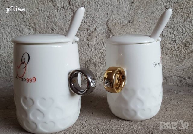 Оригинални чаши за младоженци, снимка 1 - Романтични подаръци - 16985001