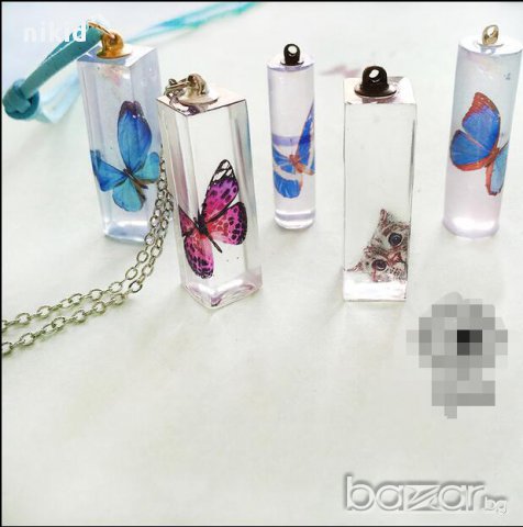 5 вида тънки цилиндри висулка силиконов калъп форма за бижутерски сладкарски смола изделия, снимка 3 - Други - 17342769