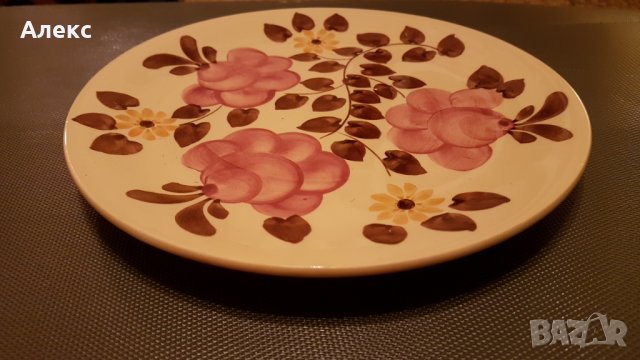Рисувана керамична чиния, за стена–Отлична!, снимка 1