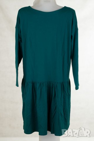 Зелена рокля с памук марка Last-past now 2XL, снимка 4 - Рокли - 25699760