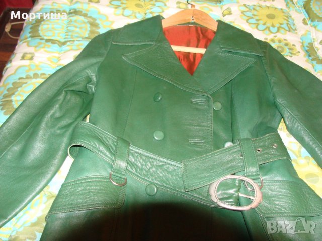  Разкошен шлифер естествена кожа  , снимка 3 - Палта, манта - 25057213