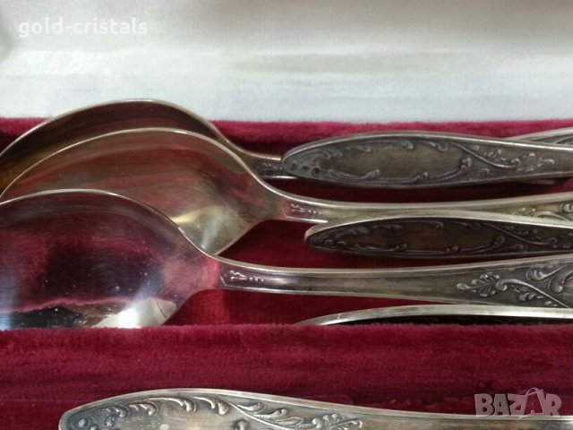 Старинни руски посребрени прибори за хранене, снимка 17 - Антикварни и старинни предмети - 22868985