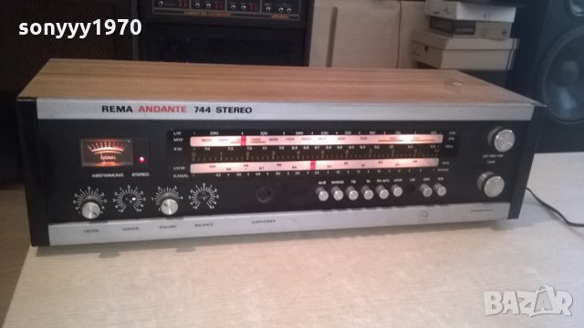 rema andante 744-stereo receiver-ретро-внос швеицария, снимка 4 - Ресийвъри, усилватели, смесителни пултове - 22768918