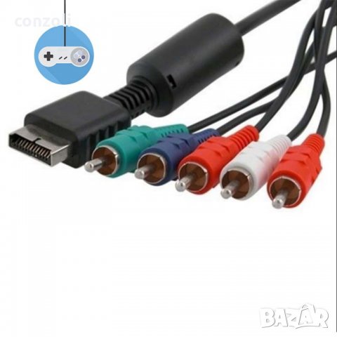 Компонентен кабел за PS2/PS3 конзоли COMPONENT cable, снимка 2 - PlayStation конзоли - 24858344