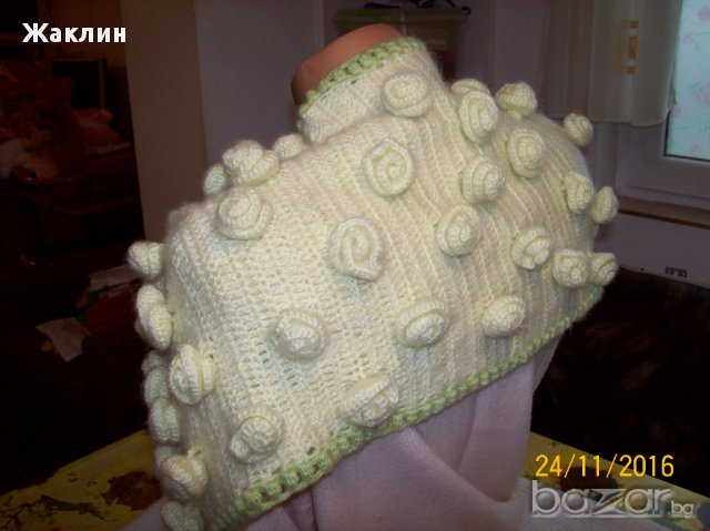Шал, шал-снуд - ръчна изработка, снимка 13 - Шапки - 16544729