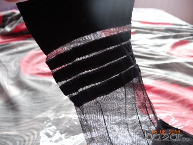 Елегантни Дамски чорапи за жартиери 7/8 без силикон, снимка 6 - Бельо - 7718165