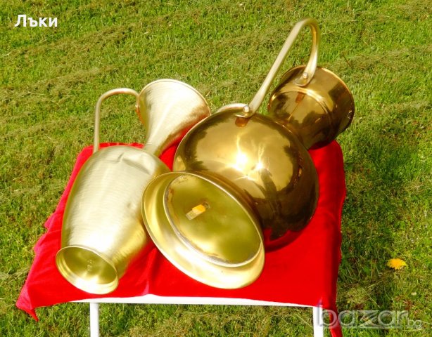 Швейцарска бронзова кана 43 см.,1.7 кг. , снимка 5 - Антикварни и старинни предмети - 19194170