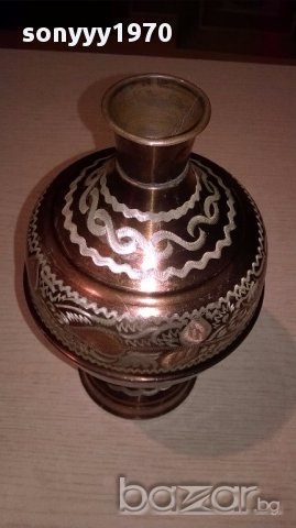 Красива ваза-25х13см-внос швеицария, снимка 9 - Антикварни и старинни предмети - 17409093