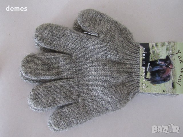  Машинно плетени детски ръкавици от вълна от як с 5 пръста,, снимка 1