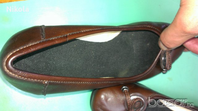  Ортопедични дамски кожени обувки - кафяви №38 , снимка 11 - Дамски ежедневни обувки - 18641195