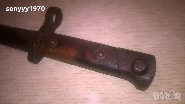 стар военен нож-антика-32см-внос швеицария, снимка 3 - Колекции - 22461609