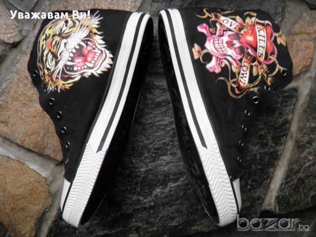  Ed Hardy оригинални унисекс кецове Uk3,5/37, снимка 11 - Кецове - 7782542