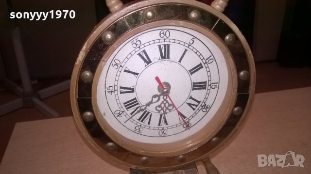 корабен рул с часовник-34х21х9см-внос швеицария, снимка 7 - Колекции - 26045390