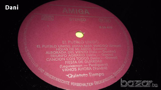 Грамофонна плоча- Quinteto Tiempo , снимка 2 - Грамофонни плочи - 17023781